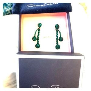 Oscar De La Renta Emerald Earings